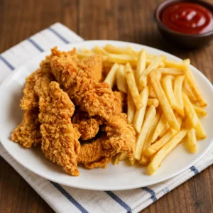 4 Chicken Tenders With Fries