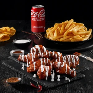 6 Wings & Fries And Can Drink Combo